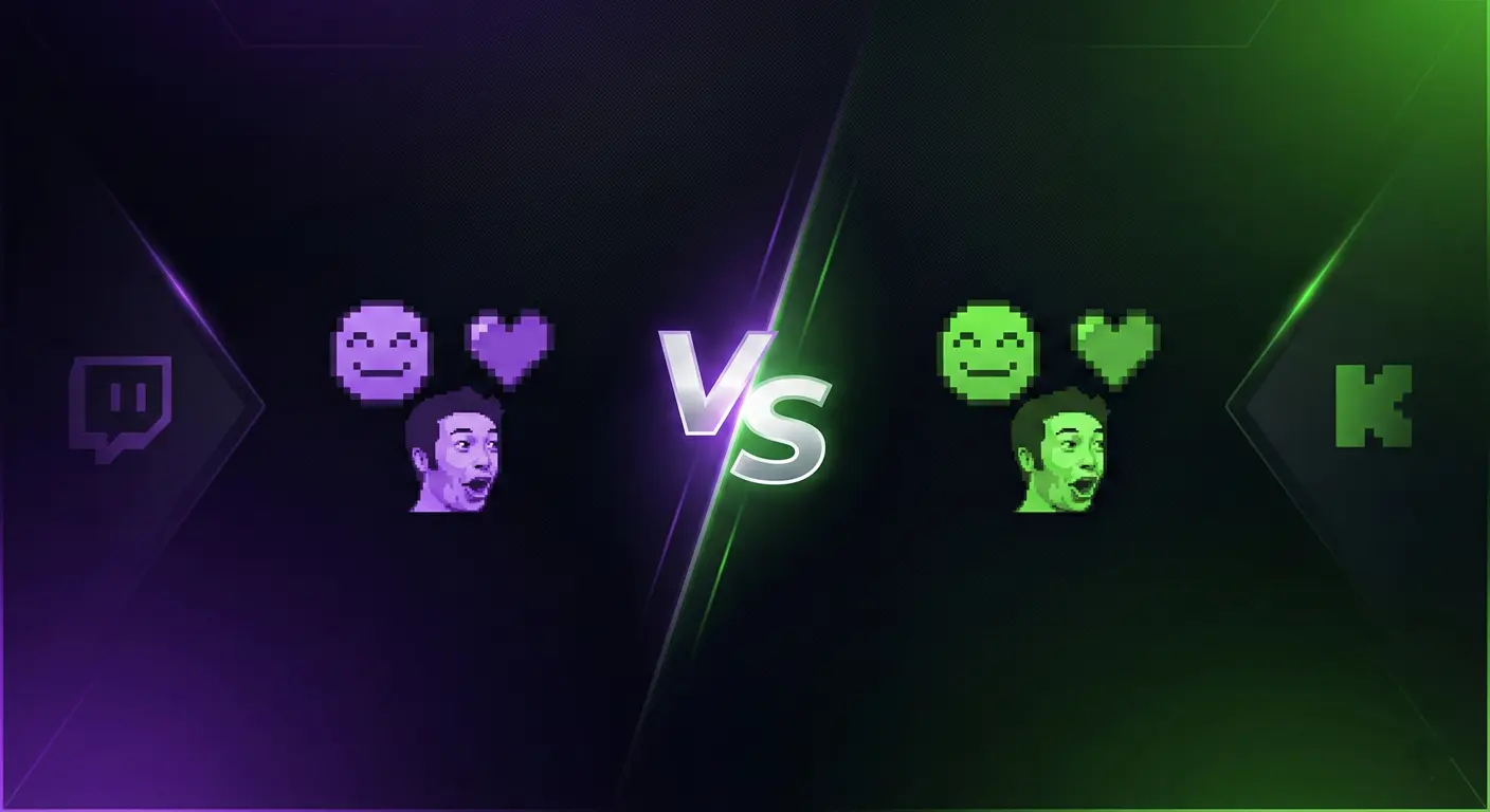 Platform icons for Twitch, Kick, and Discord streaming platforms