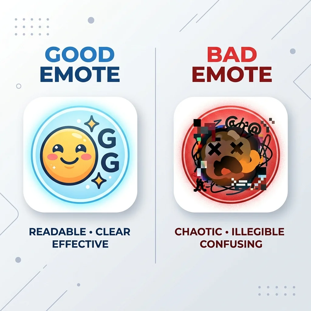 good vs bad custom Twitch emotes comparison